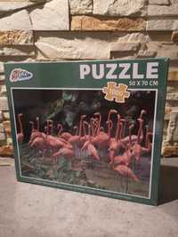 Puzzle flamingi do ułożenia