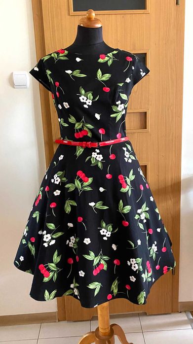 Sukienka vintage retro pin-up Collectif roz.S