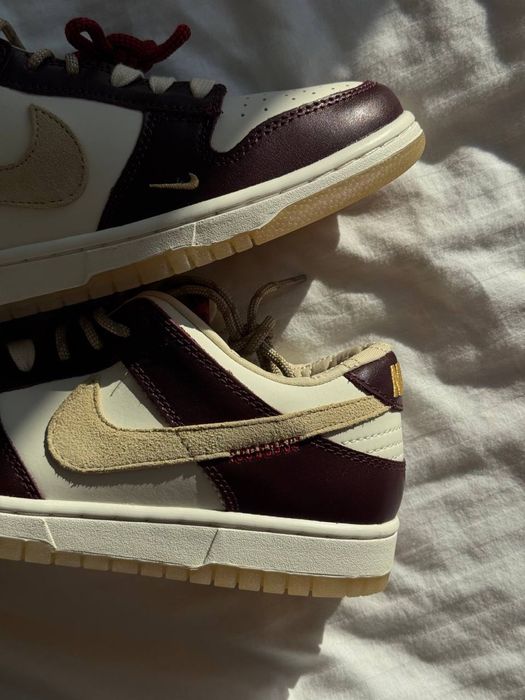 36-41 р кросівки Nike Dunk LX White Maroon bordo burgundy