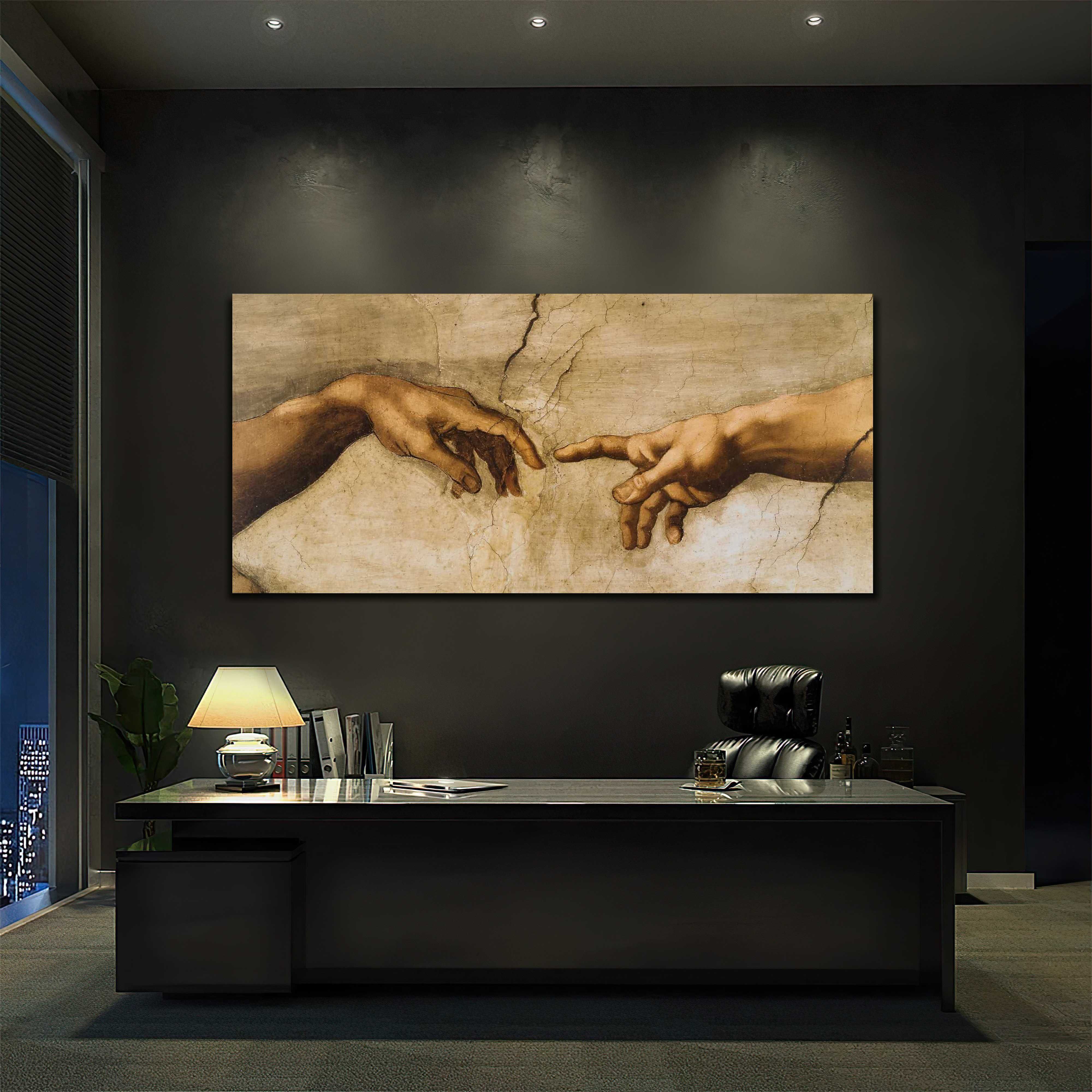 Створення Адама Картина на полотні Сучасний декор для кімнати Холст