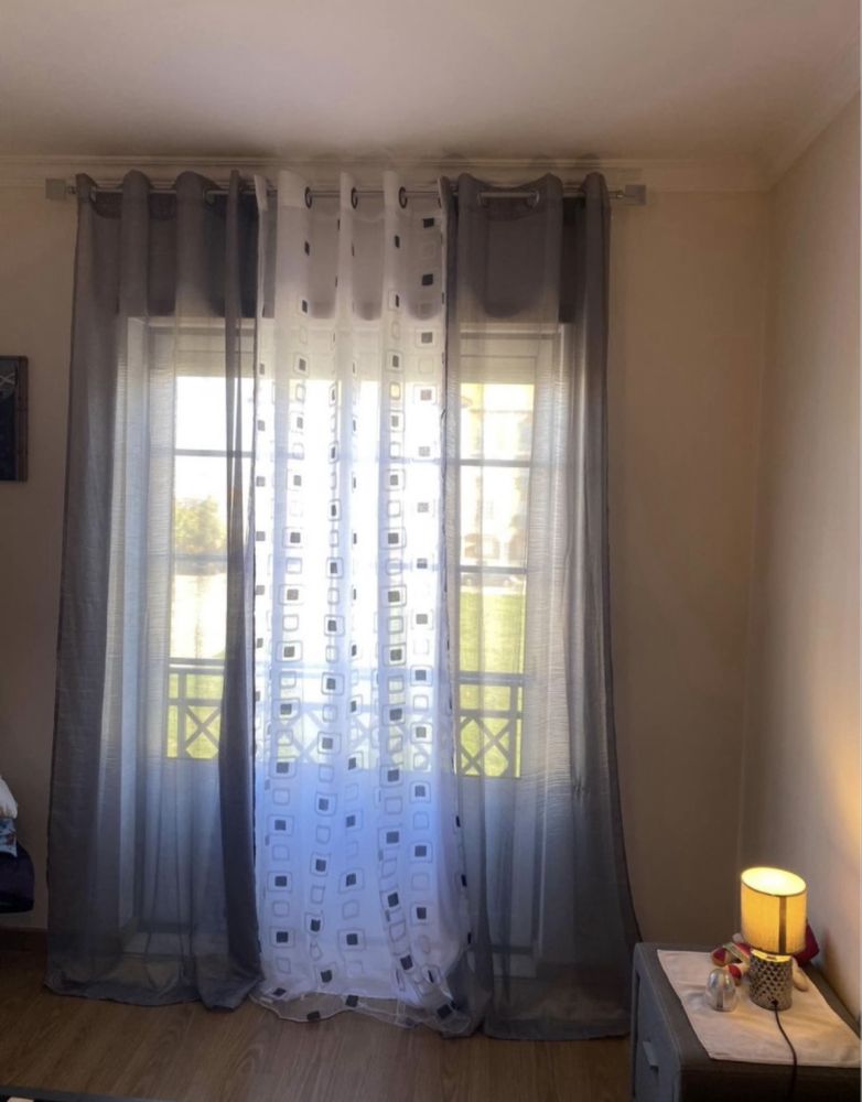3 Cortinados Quarto + 1 Varão
