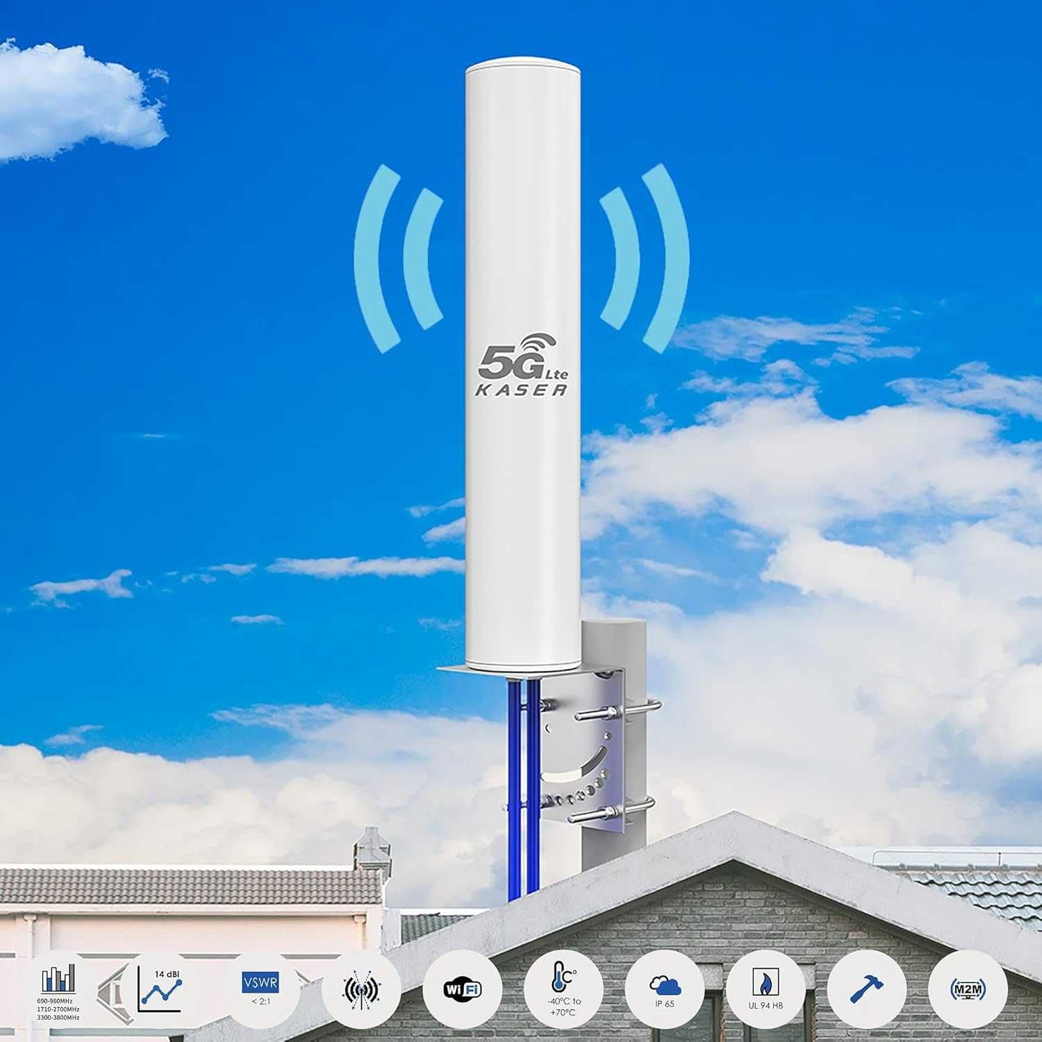 Antena 4G E 5G para zonas rurais com Router