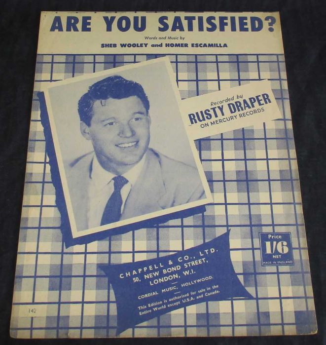 Partitura Are you satisfied? Sheb Wooley and Homer