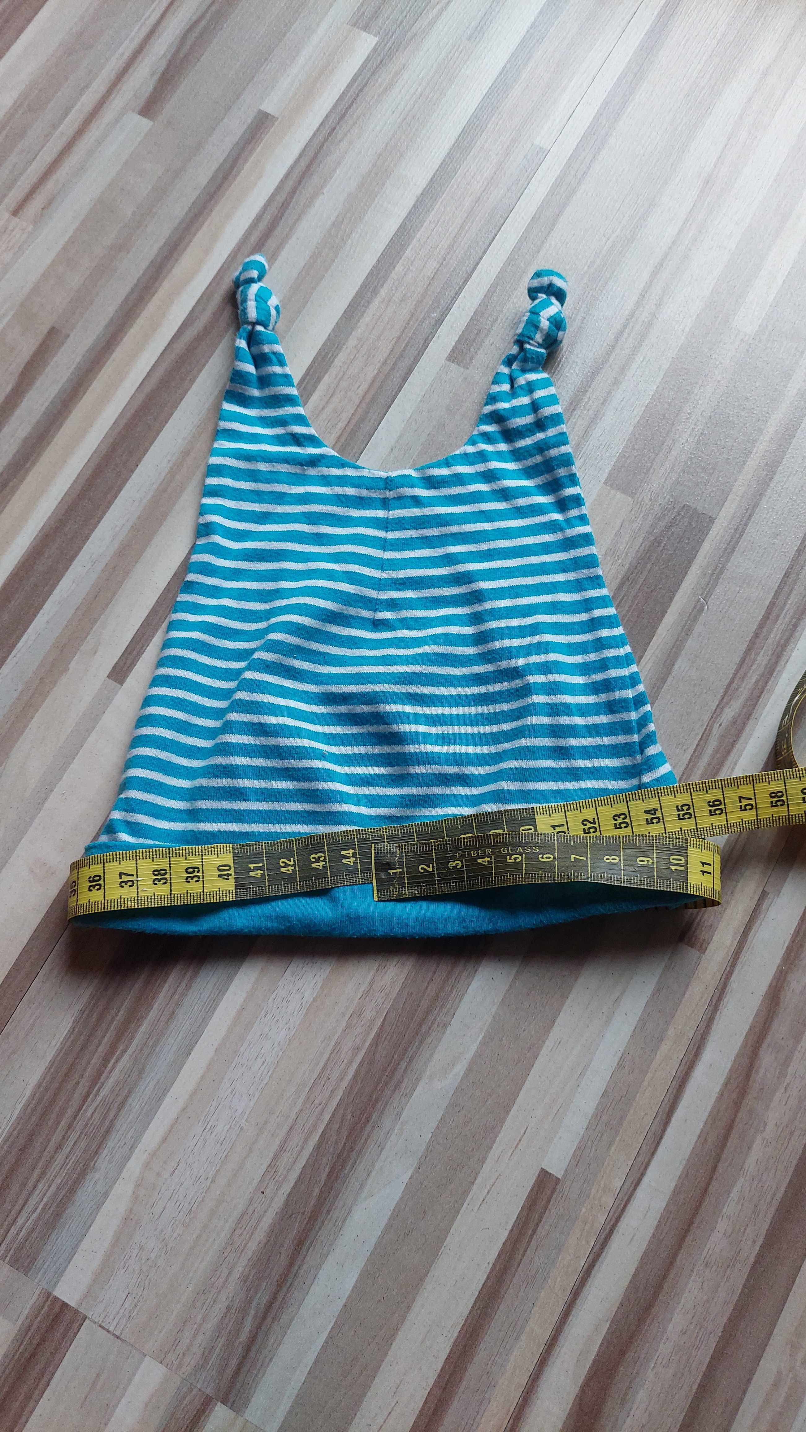 2 czapki wiosenne, niemowlęce r. 74 - 80, ok. 43 cm