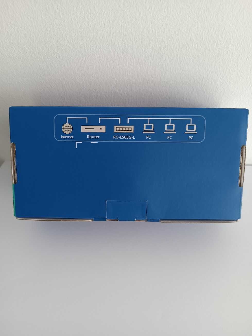 Novidade:Switch Rede Ruijie Reyee 5 Portas 1GB RG-ES05G-L