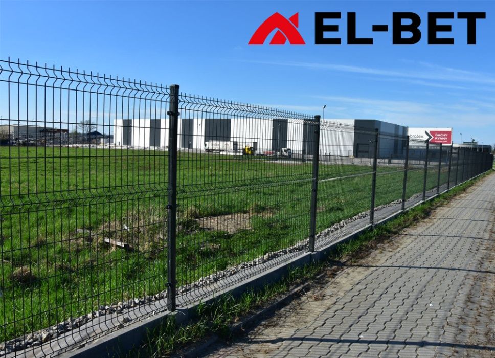 Ogrodzenia panelowe - panel fi5 podmurówka słupek obejmy - 1mb