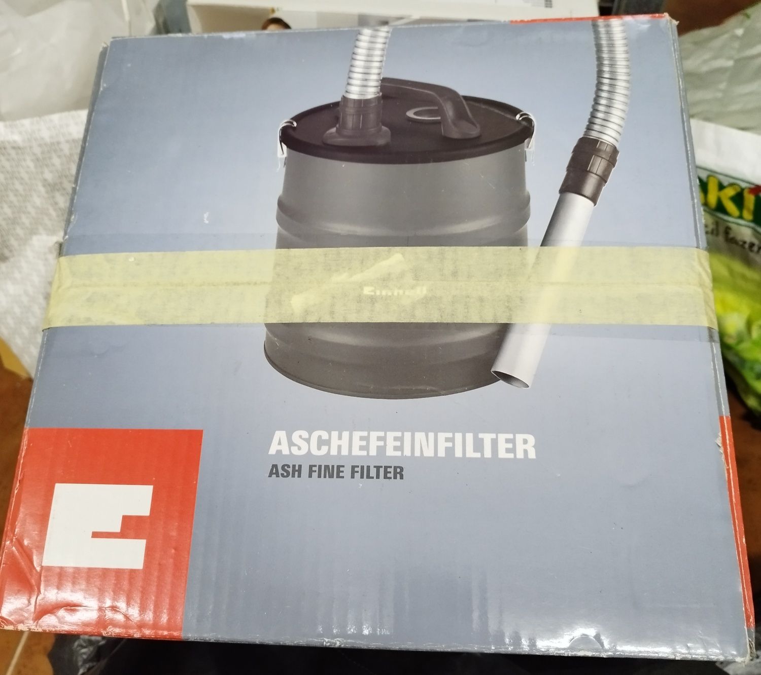 Depósito com filtro para aspirador cinzas