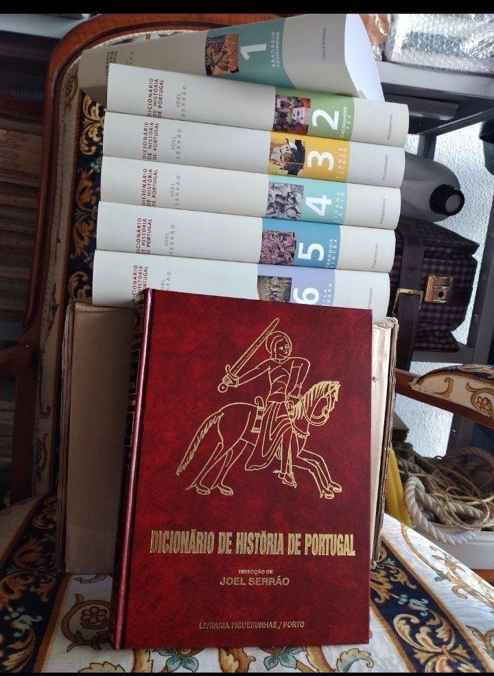 Dicionário História Portugal Dr. Joel Serrão - livros com sobrecapas