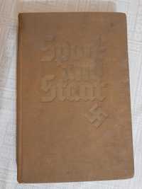 Unikat Książka 1937 r. Hitler N.S.D.A.P. swastyka - Sport und staat