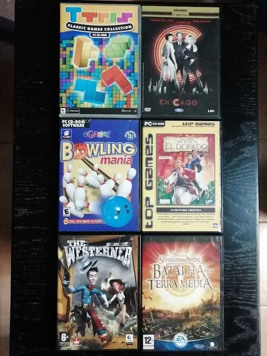 5 Jogos PC CD-ROM / 1 Filme DVD