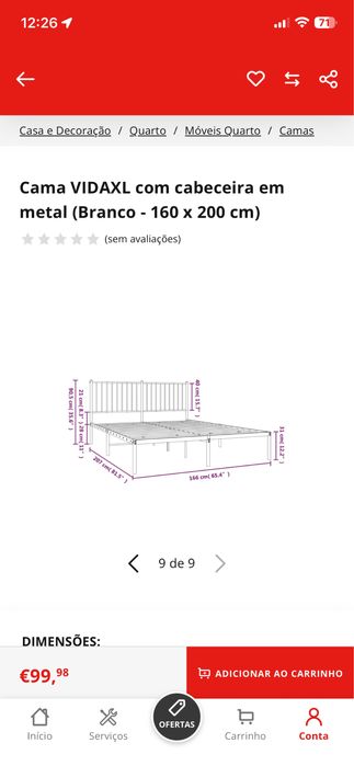 Cama com estrado 160x200