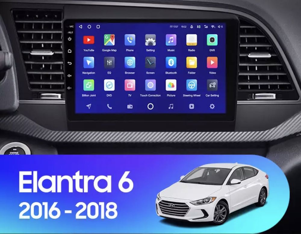 Штатная магнитола Hyundai Elantra 2016-2018