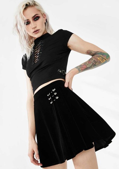 Спідниця Punk Rave з металевими вставками
