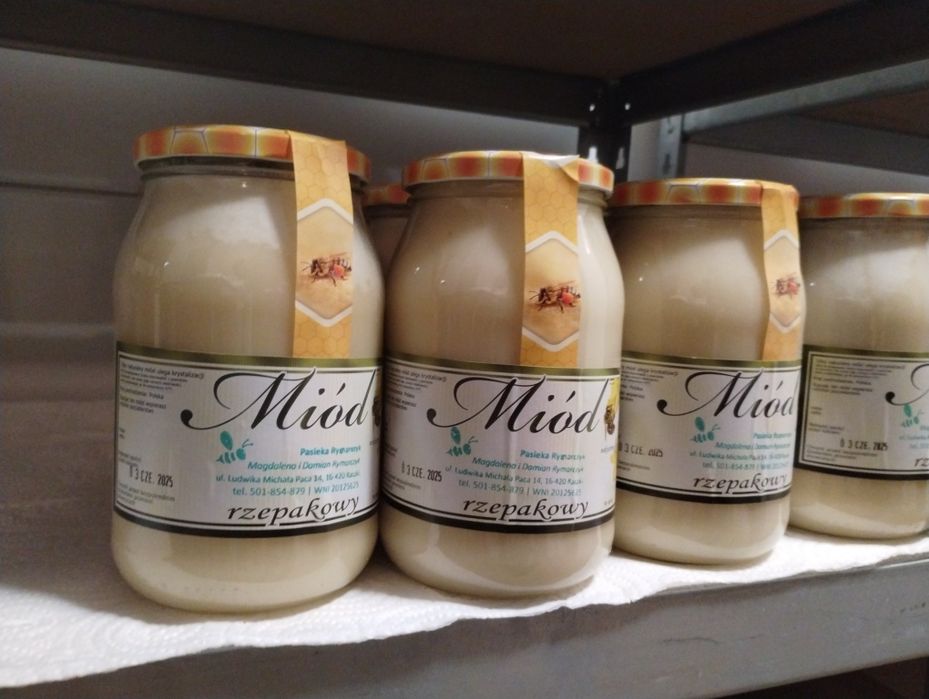 Miód z własnej pasieki, mniszkowy, spadziowy, leśny