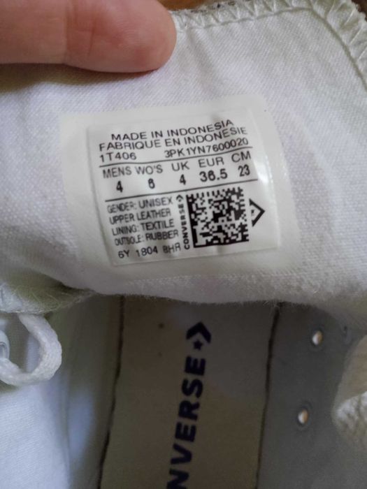 Кеди кросівки світлі білі конверс  36 37 Converse