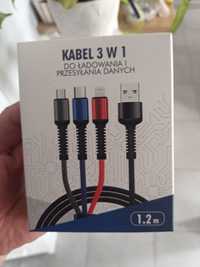 Kabel 3 W 1 nowy
