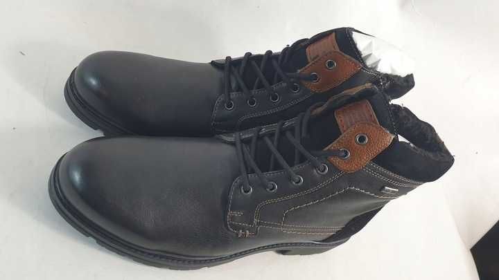 ocieplone trzewiki męskie skóra naturalna 45