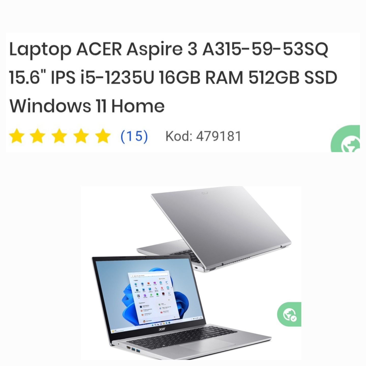 Notebook Acer Aspire3