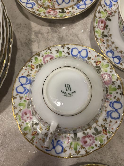 Serviço de chá Vista Alegre “lacinhos” antigo