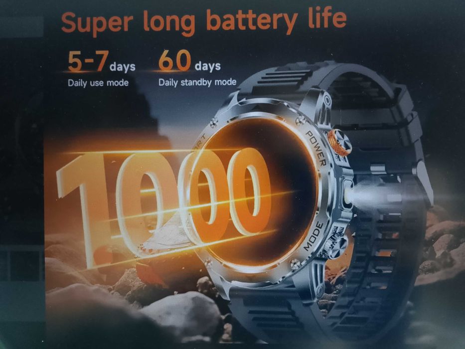 Smartwatch 2025r. bateria 1000 mAh piękny nowy obudowa stop+branzoleta