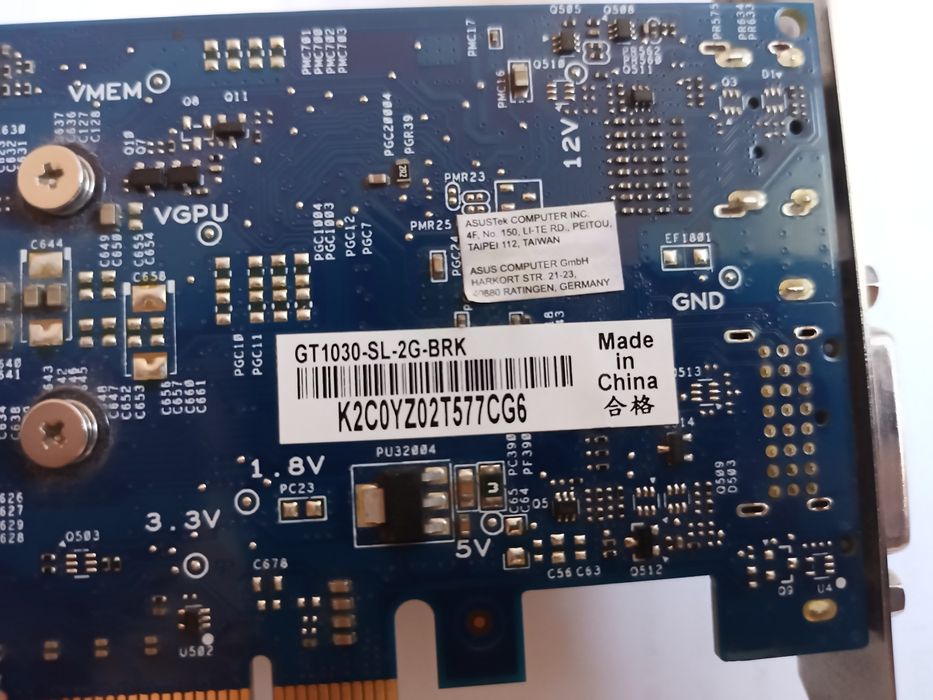 Karta graficzna Asus GT 1030 SL-2G-BRK
