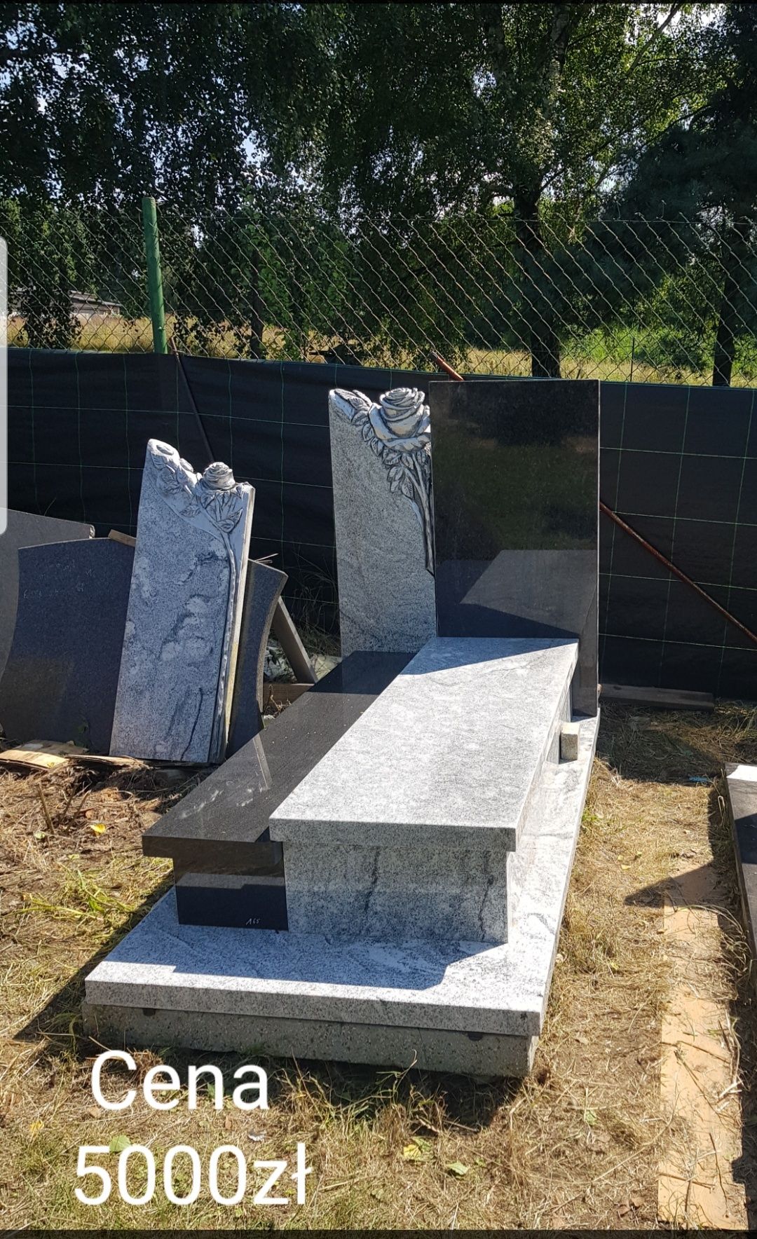 Nagrobki granitowe urny pomniki nowoczesne wzory schody parapety