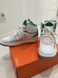 Nike Jordan 2 retro high 42,5 27cm biało zielone