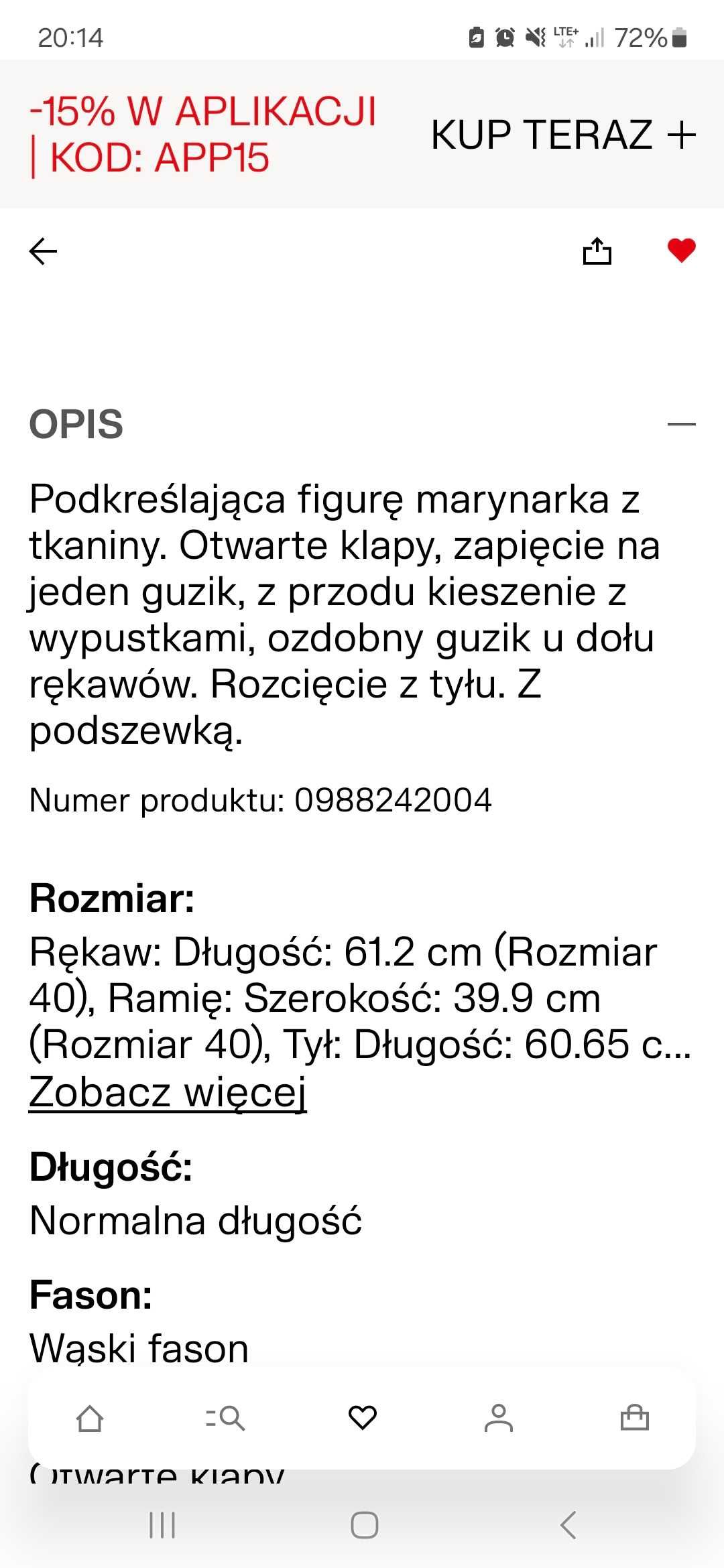 Marynarka H&M , rozm.Xs- ecru. Nowa