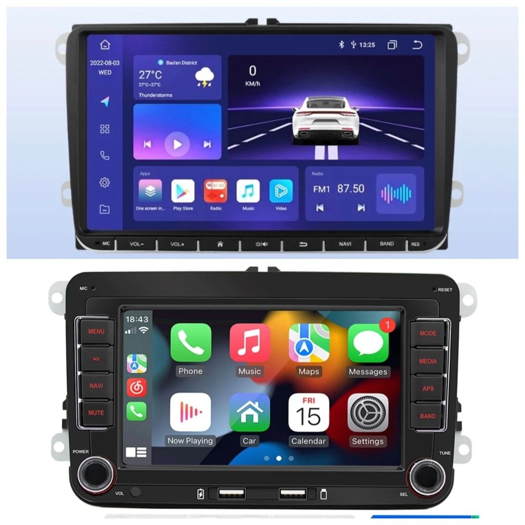‼️7" 8" 9 "‼️ Безкоштовна доставка VW Skoda Android магнітола Carplay