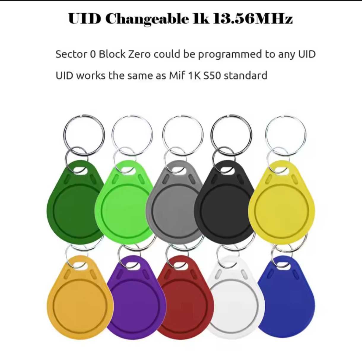 НОВЫЕ Ключи доступа UID 13,56 МГц RFID Перезаписываемые Mif 1K S50 NFC