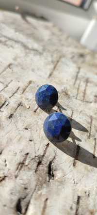 Kolczyki Lapis lazuli (fasetowany) Srebro 925 Handmade Rękodzieło