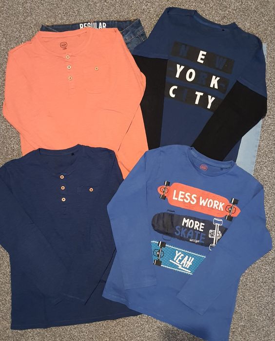 Jeansy x2 t-shirty x4 CoolClub 152cm