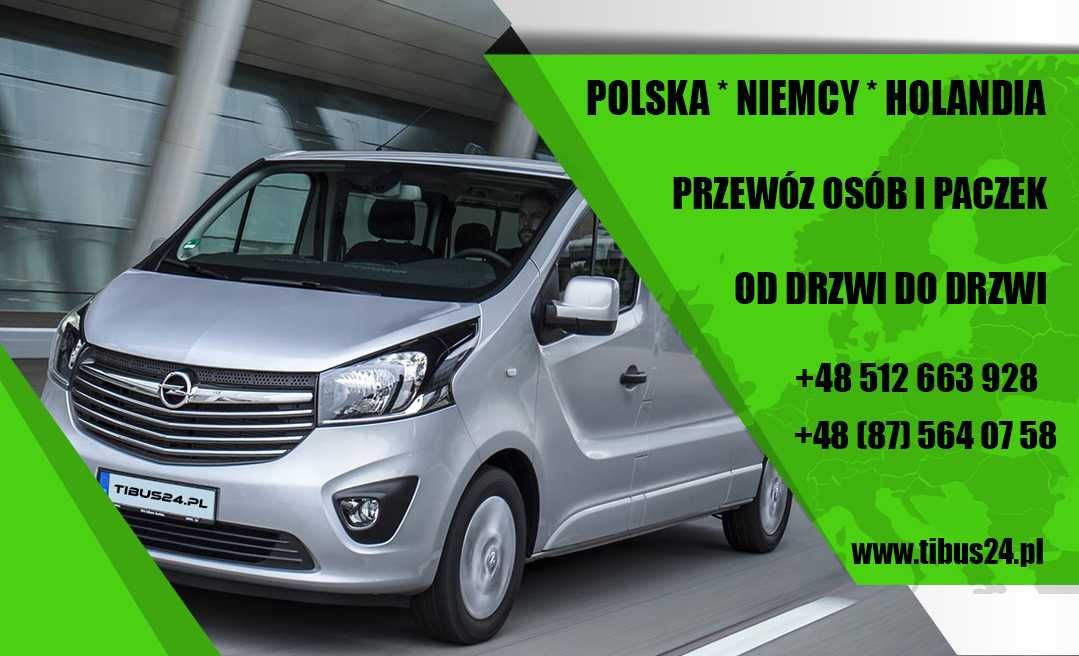 Licencjonowany przewóz osób i paczek POLSKA NIEMCY HOLANDIA