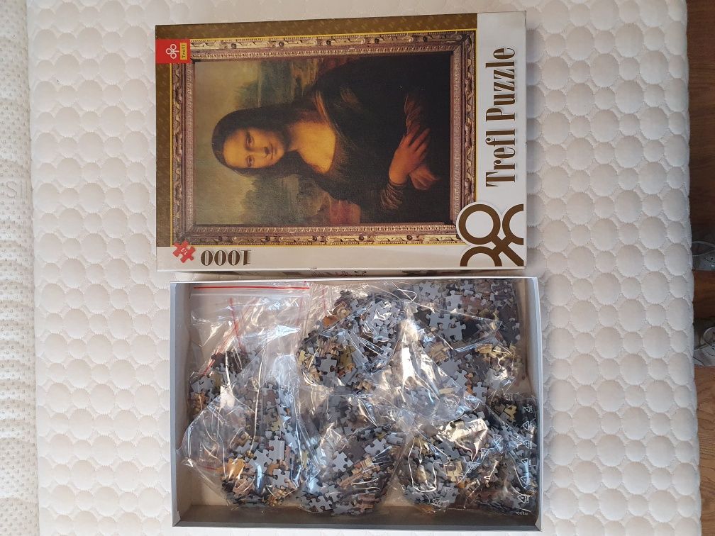 Puzzle trefl Mona Lisa 1000 kompletne