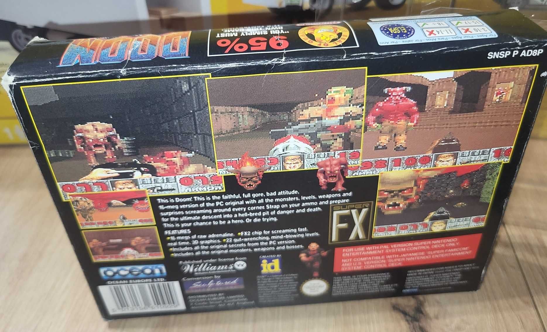 Doom - NINTENDO SNES - Brak carta z grą DB stan Pudełko + Instrukcja