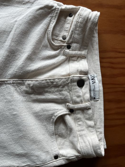Calças de  ganda cor cru tamanho 34