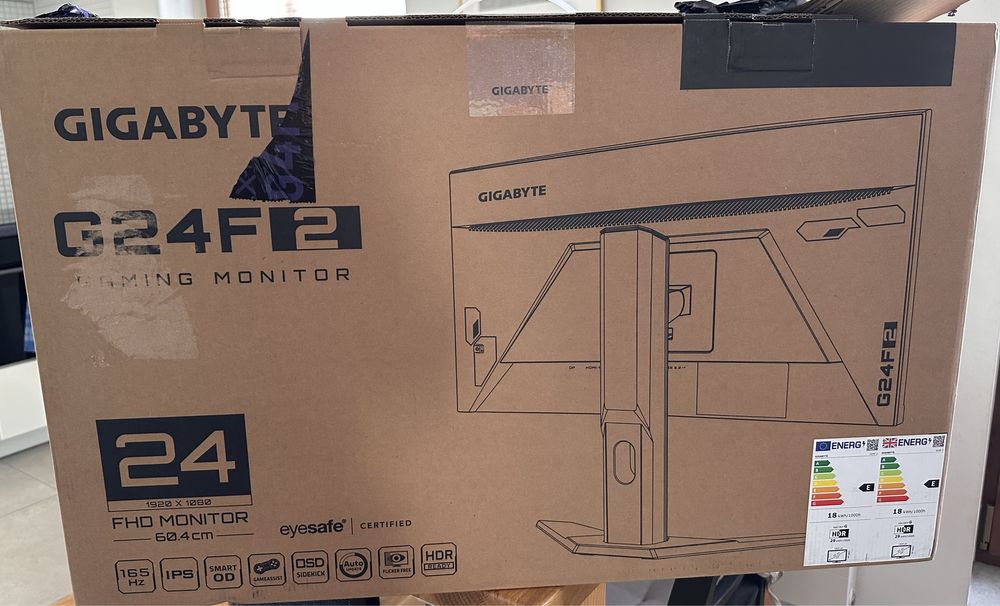 Monitor GIGABYTE G24F2 - 24”, FHD, 1ms, 165 Hz, matowa matryca IPS