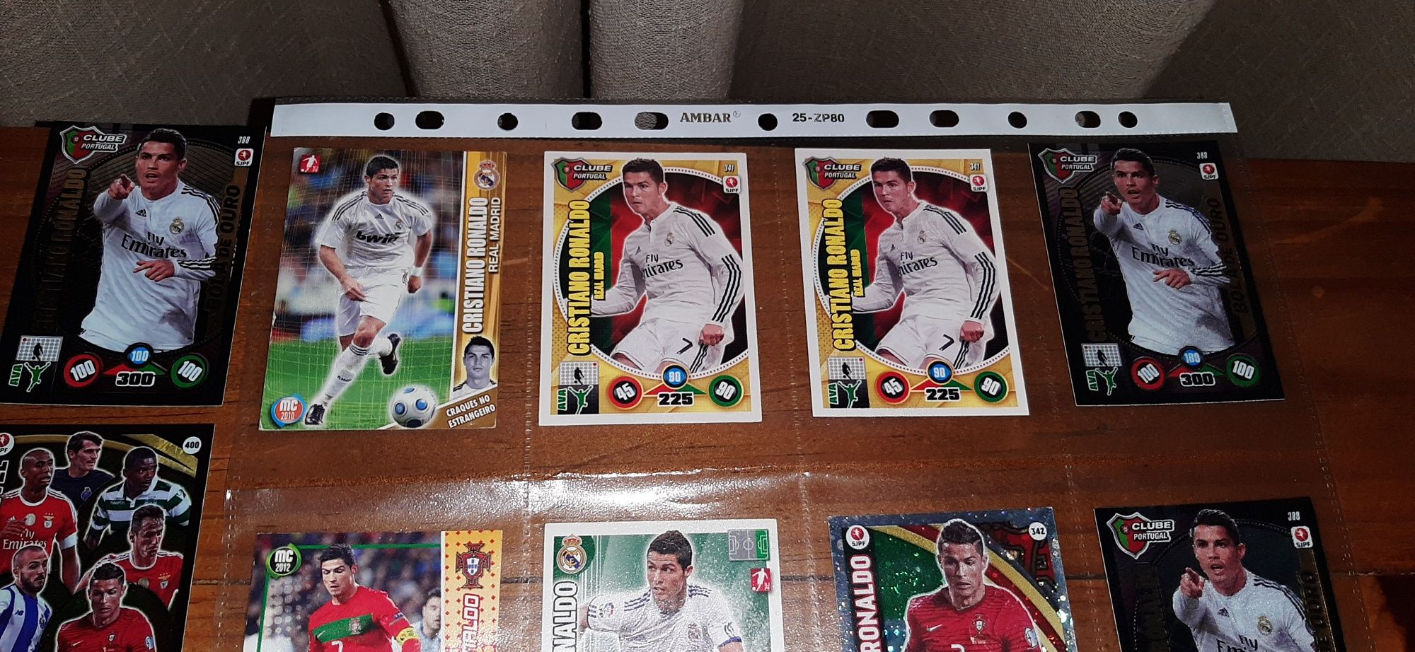 21 cartas/cromos cristiano ronaldo