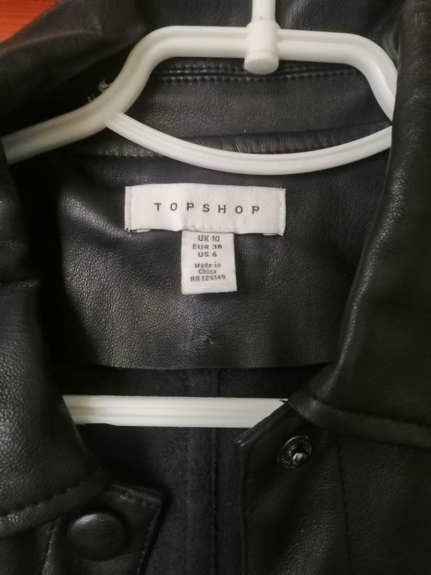 Платье из экокожи Topshop