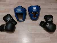 2 боксерских шлема розмір М, 2 пари боксерских рукавиць