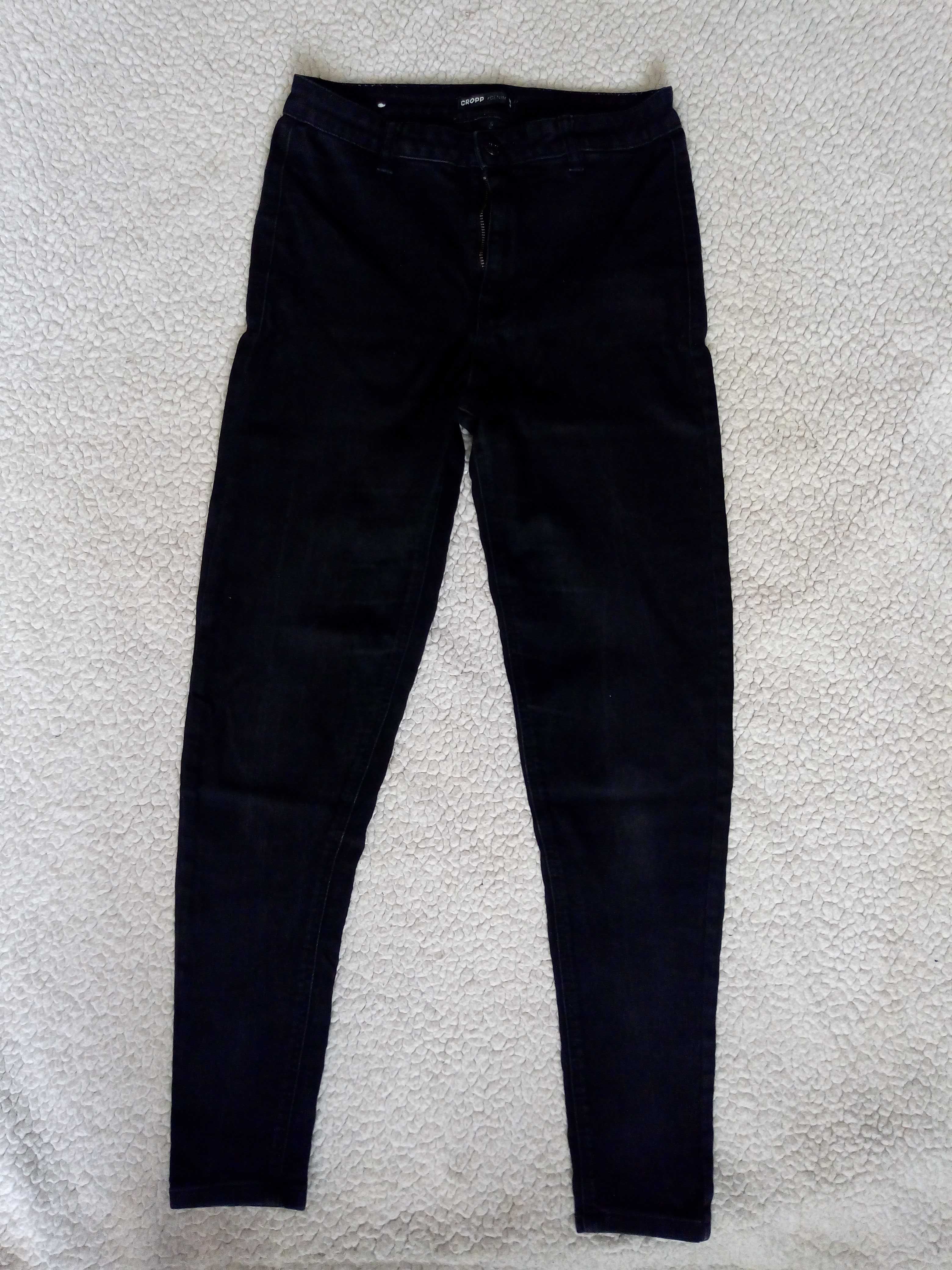 Spodnie dziewczęce jeansowe "Cropp" - czarne - M(38)