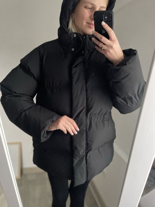 Пуффер вікдей weekday hm теплий сірий