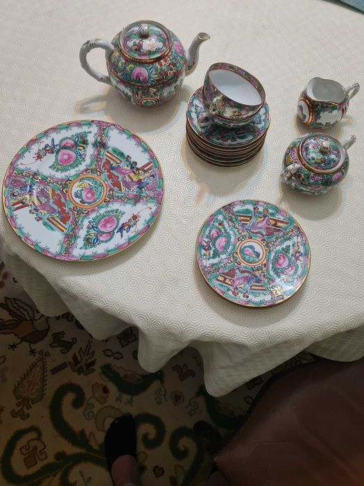 Conjunto de chá porcelana fina de Macau