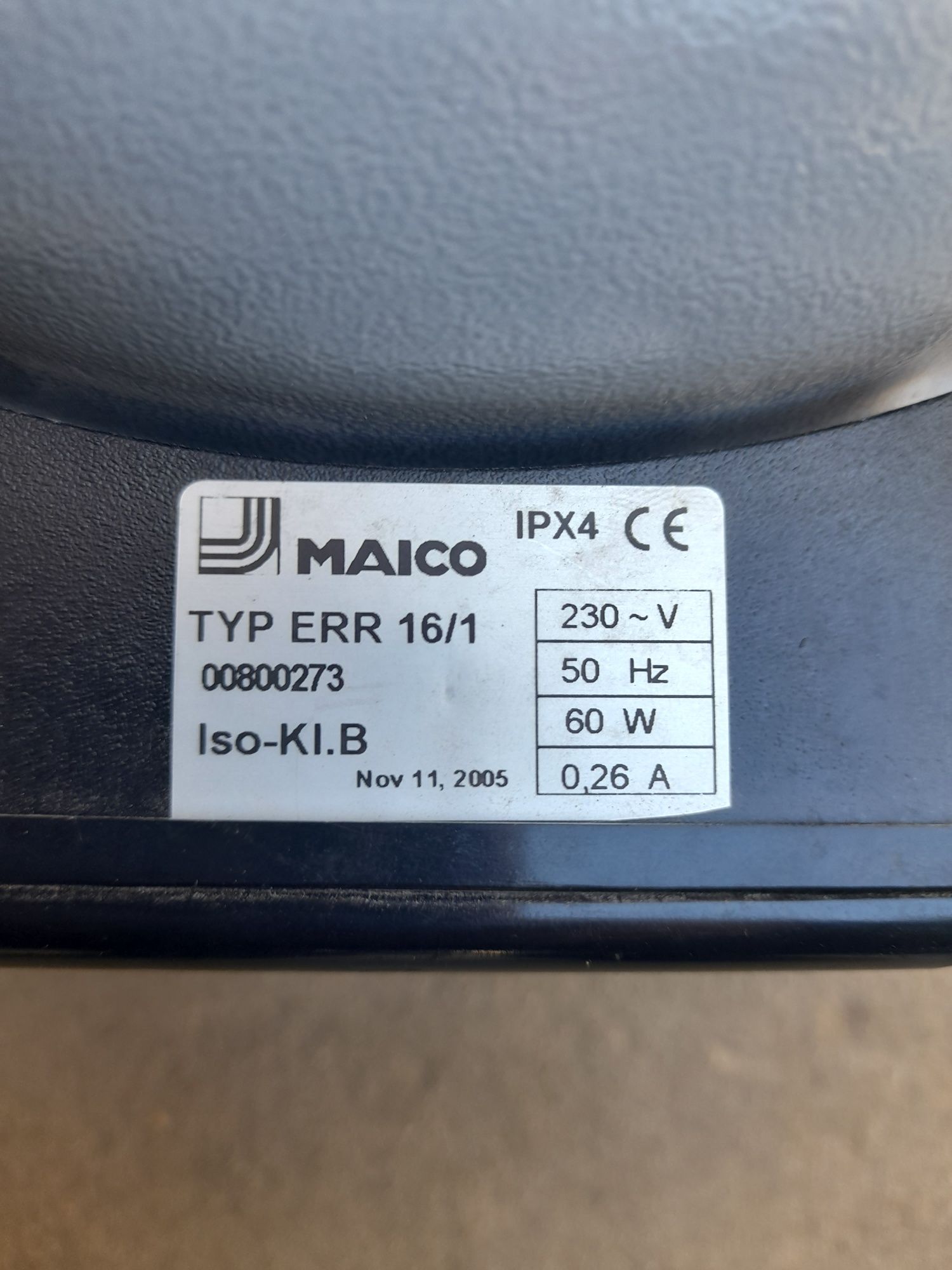 Круглий канальний вентилятор Maico ERR 16/1 ( 220v 60w [м3 / год 350 )