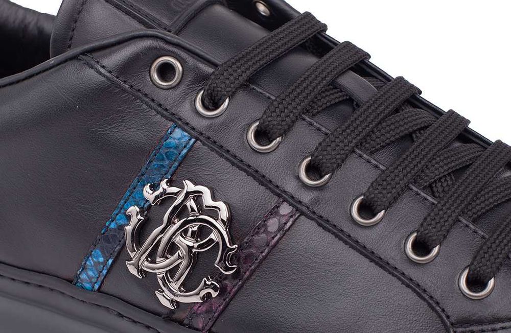 ROBERTO CAVALLI skórzane włoskie buty sneakersy NOWE 46