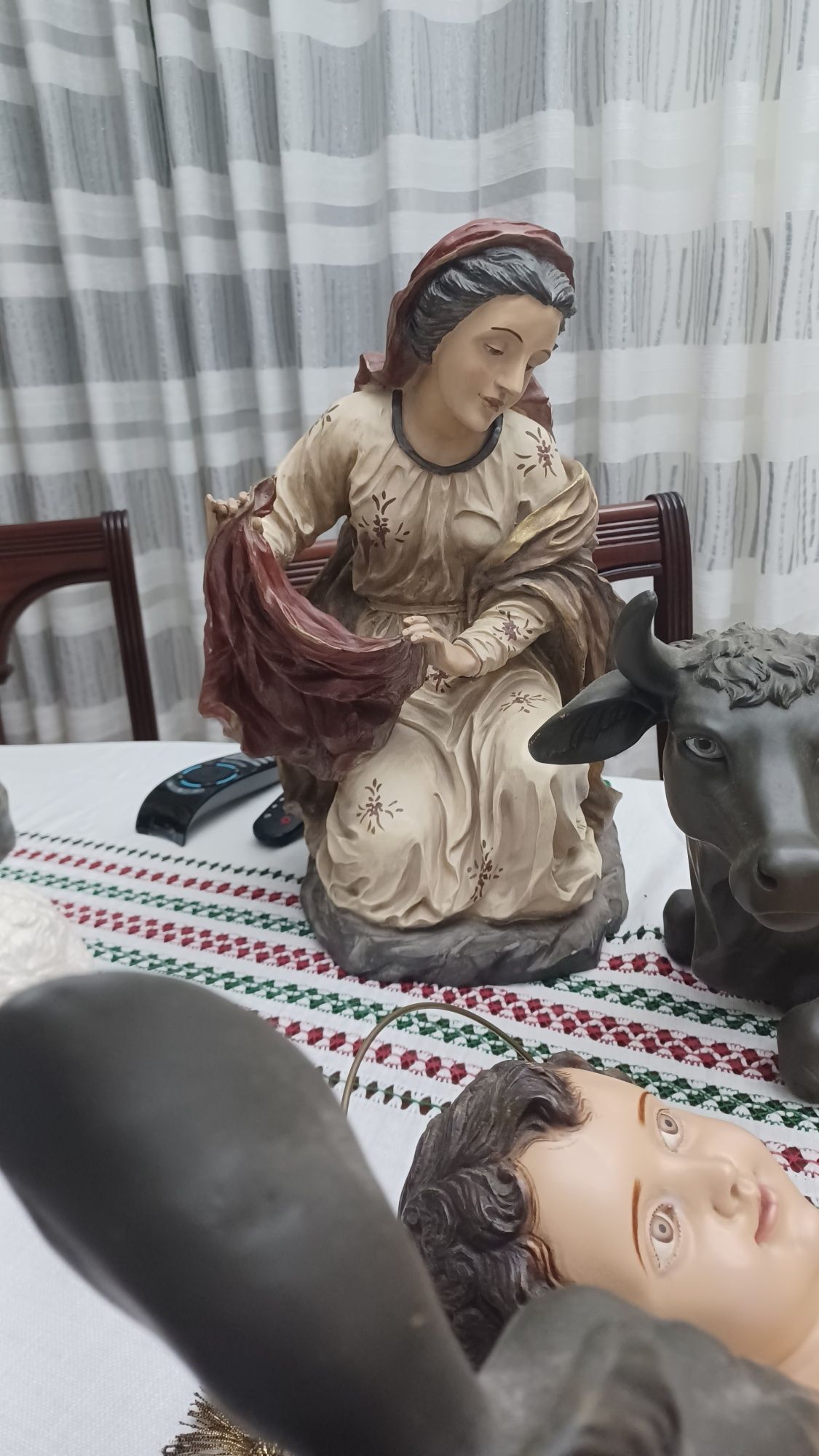 Presépio completo de marfinite Maciço