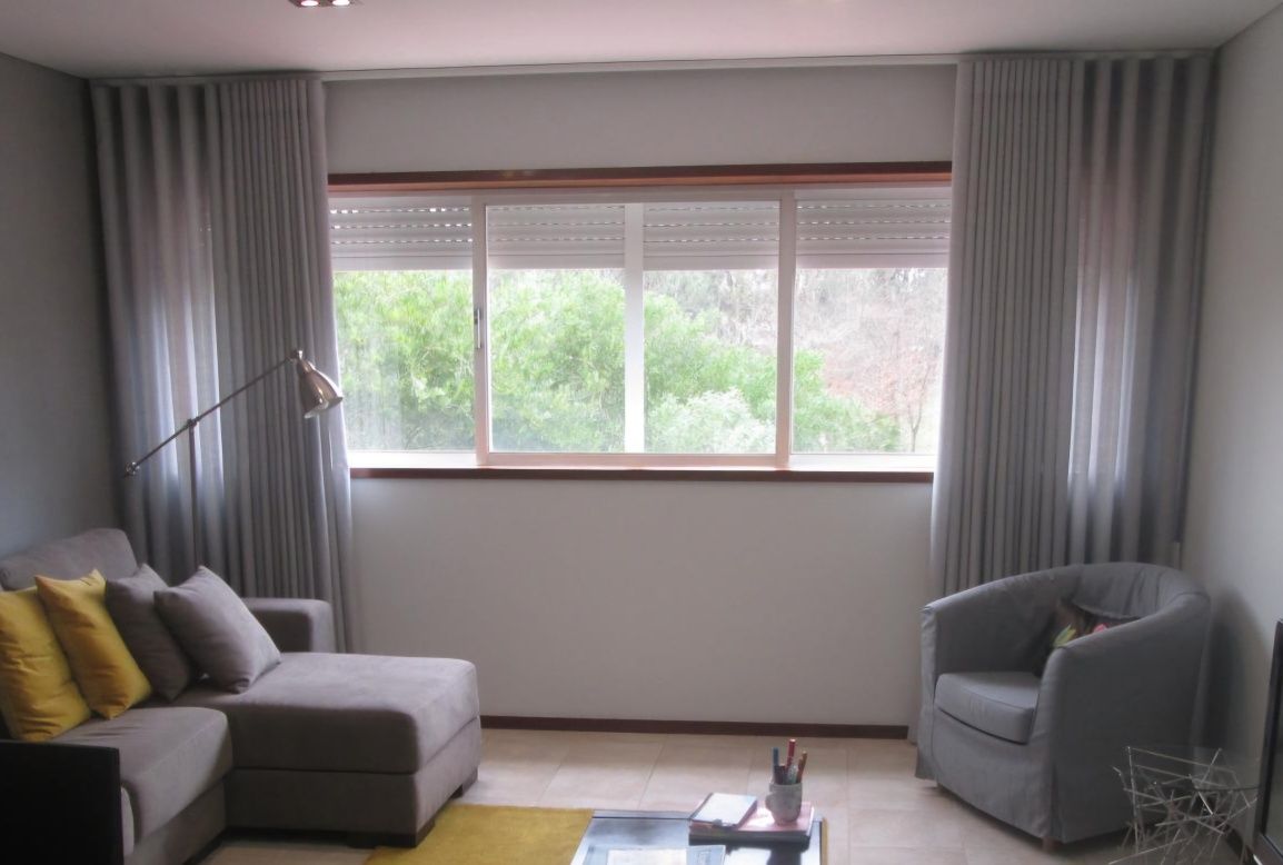 Cortinas de onda cinza
