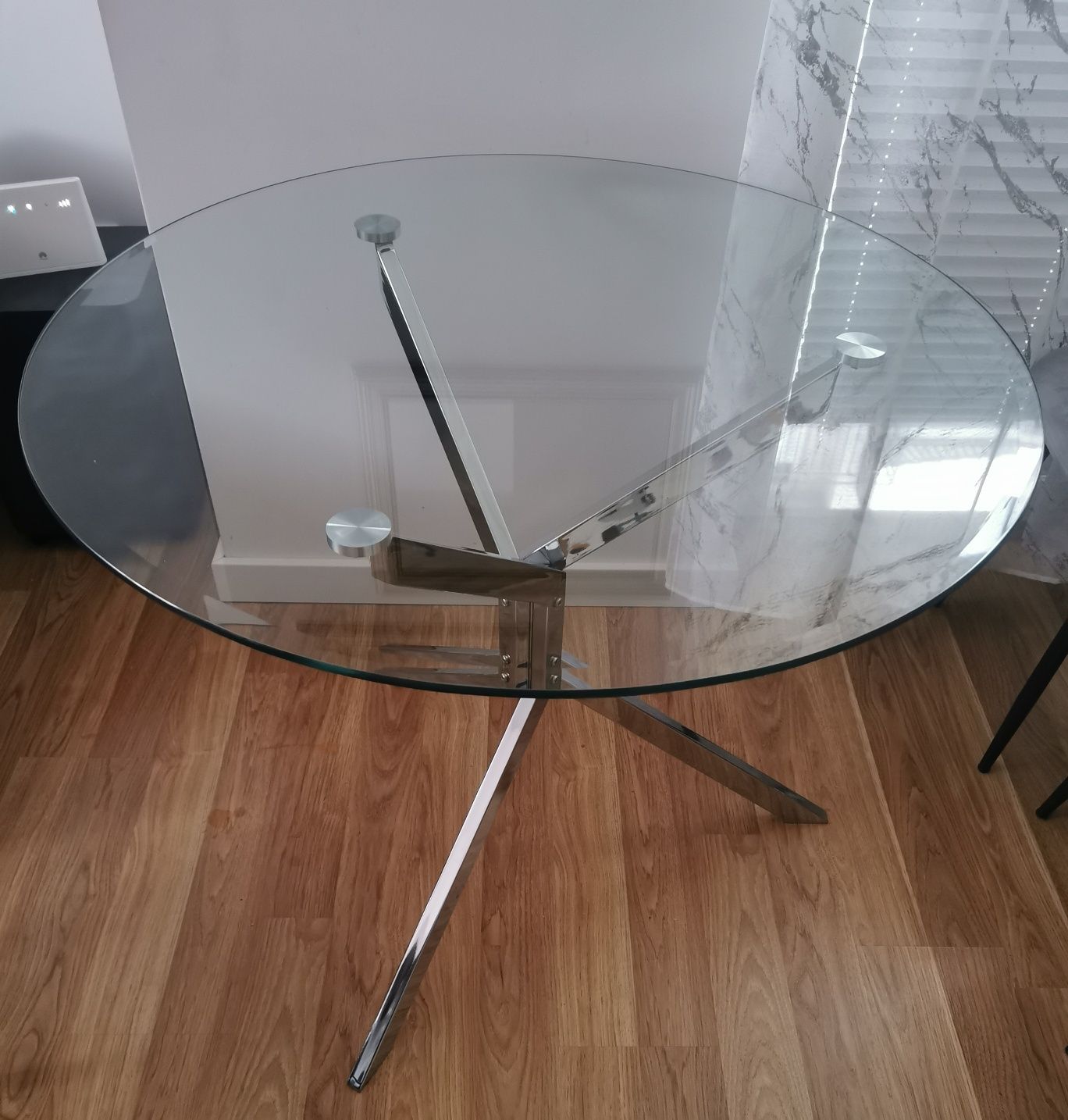 Stół szklany okrągły