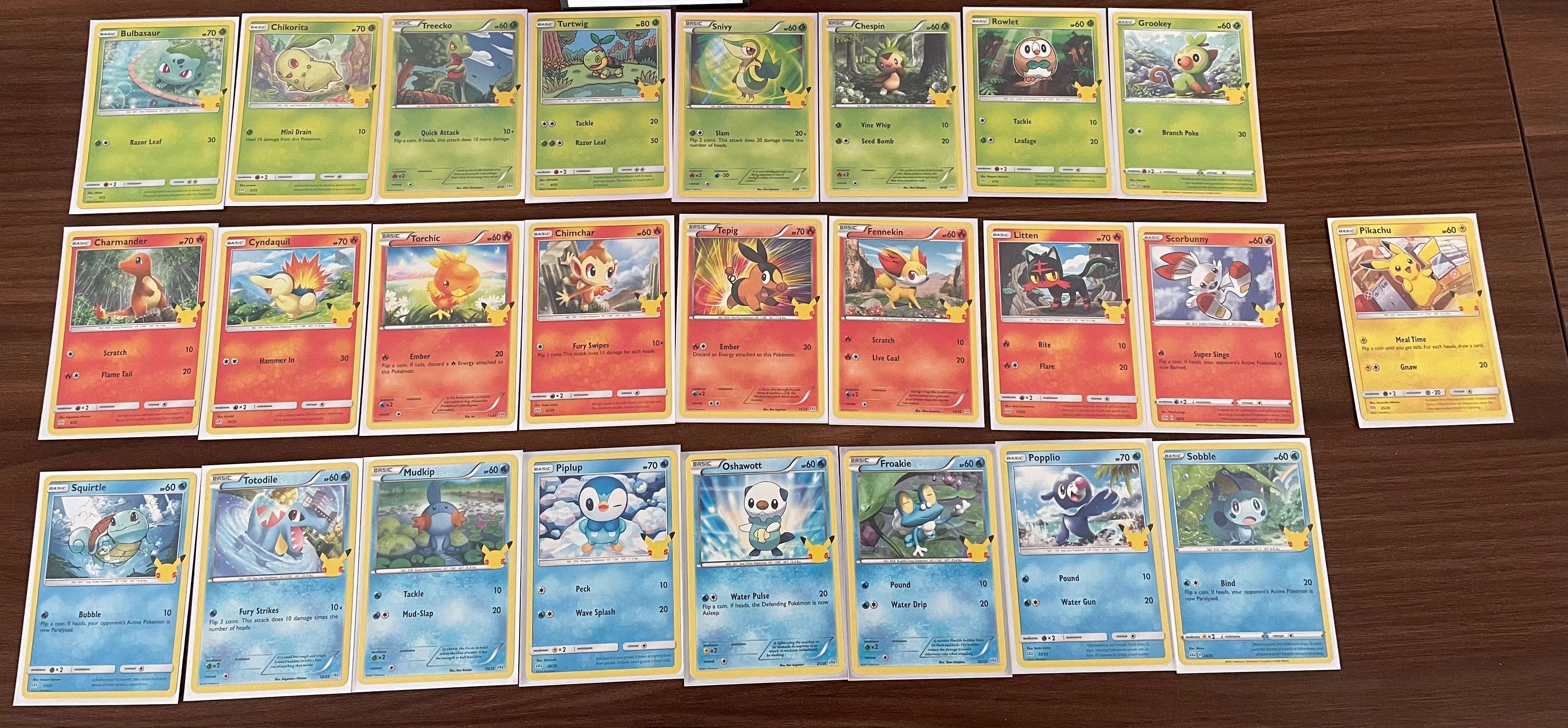 Set completo - Pokémon Celebrations McDonalds