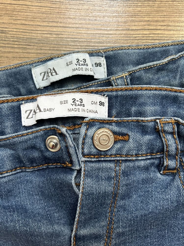 Spodnie Zara dzinsy z miekkiego materialu rozmiar 98